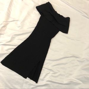 BCBG Maxazria Ribbed Little Black Dress